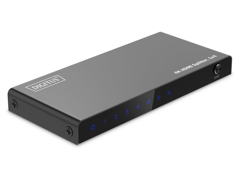 DIGITUS Répartiteur HDMI 4K, 1x4, 4K/60Hz HDCP 2.2, noir