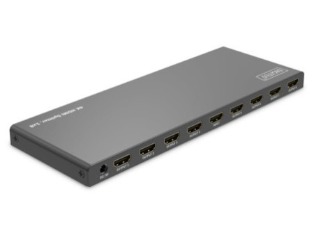 DIGITUS Répartiteur HDMI 4K, 1x8, 4K/60Hz HDCP 2.2, noir