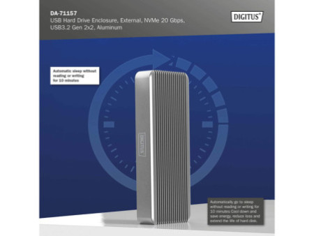 DIGITUS Boîtier USB pour disque dur, externe, NVMe, 20 Gbps