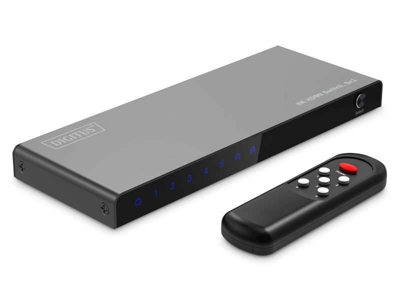 DIGITUS Commutateur HDMI 8K, 5x1, noir