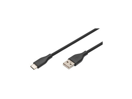 DIGITUS Câble USB 2.0 silicone, USB-C - USB-A, 1,0 m, blanc