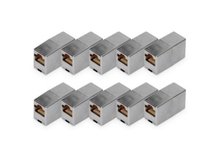 DIGITUS Conecteur RJ45 femelle cat. 5e, blindé, set de 10