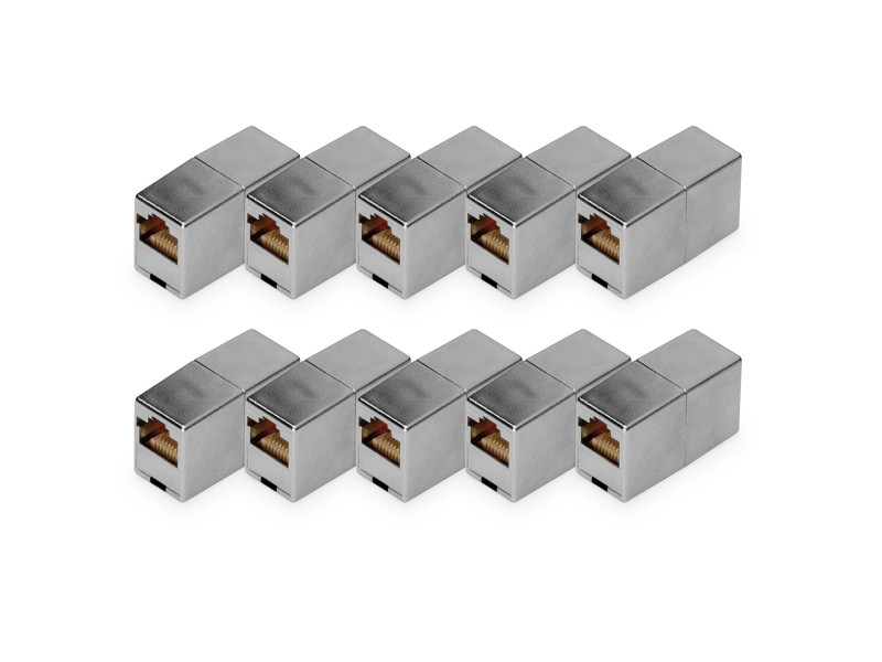 DIGITUS Conecteur RJ45 femelle cat. 5e, blindé, set de 10