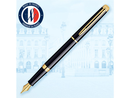 WATERMAN Stylo plume Hémisphère, Laque Noire G.T.