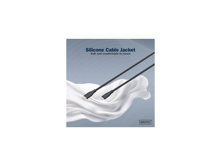 DIGITUS Câble silicone, USB-C - Lightning, 0,5 m