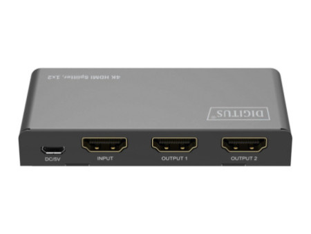 DIGITUS Répartiteur HDMI 4K, 1x2, 4K/60Hz, noir