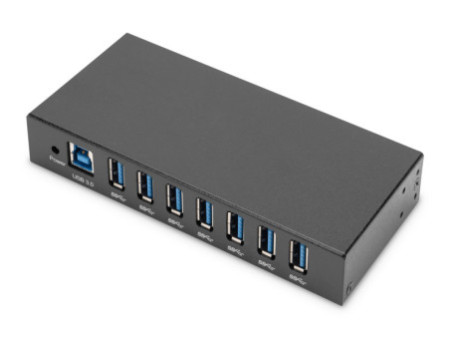 DIGITUS Hub USB 3.0 Industrial Line, 7 ports, noir