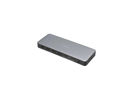 DIGITUS Station d'accueil USB-C, 13 ports, gris/noir