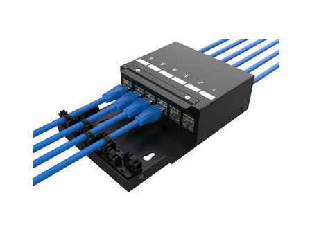 DIGITUS Boîtier de point de consolidation, 6 ports, noir