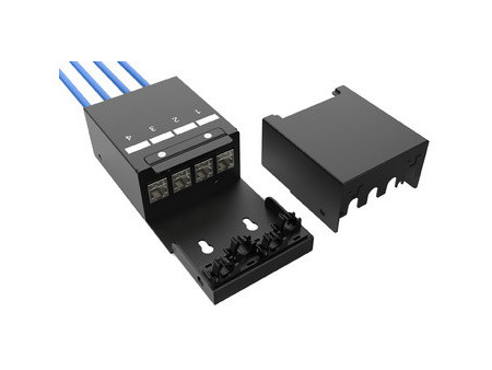 DIGITUS Boîtier de point de consolidation, 4 ports, noir