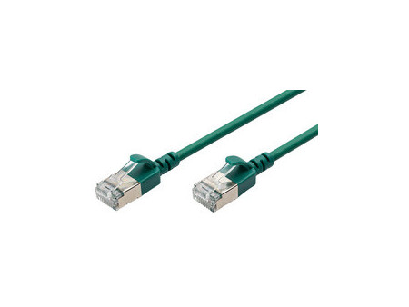 DIGITUS Câble de brassage Slim, cat. 6A, F/FTP, 3,0 m, vert