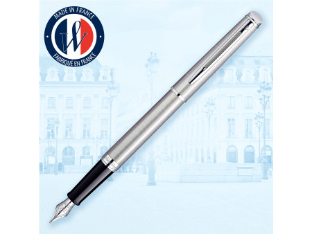 WATERMAN Stylo plume Hémisphère, Acier C.T.