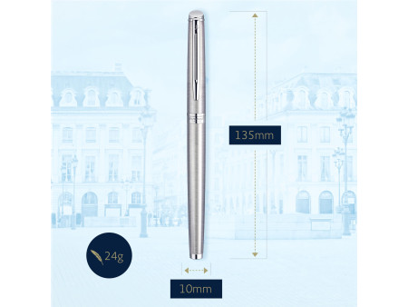 WATERMAN Stylo plume Hémisphère, Acier C.T.