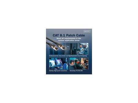 DIGITUS Câble de brassage, cat. 8.1, S/FTP, 3,0 m, noir