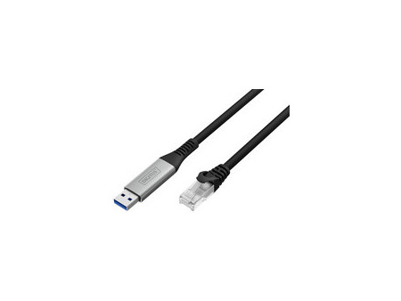 DIGITUS Câble Ethernet USB 3.2, USB-A - RJ45 mâle, 2 m