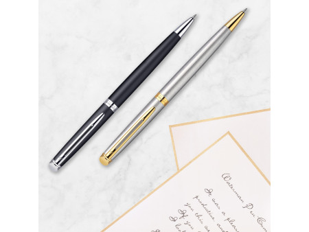 WATERMAN Stylo à bille Hémisphère, Acier G.T.