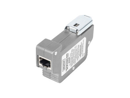 DIGITUS Parasurtenseur PoE (RJ45), montage sur rail DIN