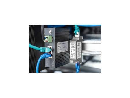 DIGITUS Parasurtenseur PoE (RJ45), montage sur rail DIN
