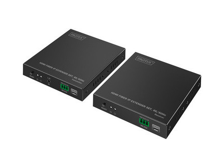 DIGITUS Kit d'extension IP HDMI 4K, 4K/60Hz, 300 m / 40 km