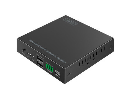 DIGITUS Récepteur KVM HDMI 4K, fibre, 300 m / 4 km