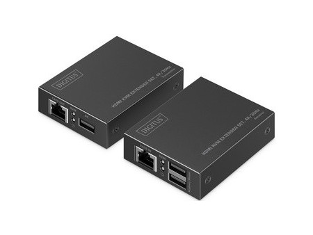 DIGITUS Kit d'extension KVM HDMI 4K, Full HD, 40/70 m