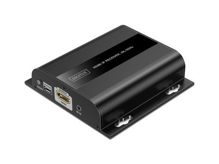 DIGITUS Récepteur IP HDMI 4K, 4K/60Hz, 120/200 m