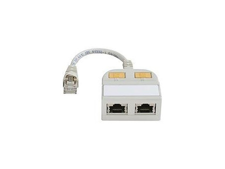 Telegärtner adaptateur T avec câble de raccordement cat.5e,