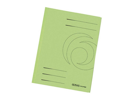 herlitz Chemise à rabats easyorga, A4, carte lustrée, vert