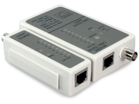 LogiLink Testeur de câbles RJ45 et BNC avec une unité