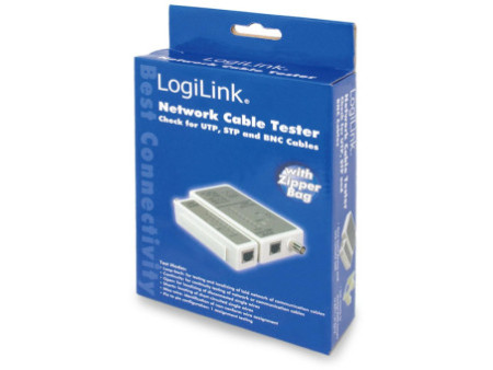 LogiLink Testeur de câbles RJ45 et BNC avec une unité