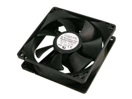 LogiLink Ventilateur pour boîtier, 80 x 80 x 25 mm, noir