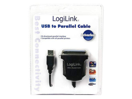 LogiLink Câble d'imprimante USB 1.1, centronics, longueur