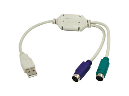 LogiLink Câble adaptateur USB-2 x PS/2, longueur: 0,20 m
