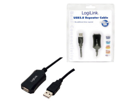 LogiLink Rallonge USB 2.0, 5 m,