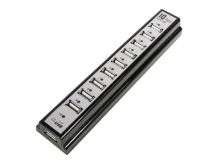 LogiLink Hub USB 2.0 avec bloc d'alimentation, noir, 10