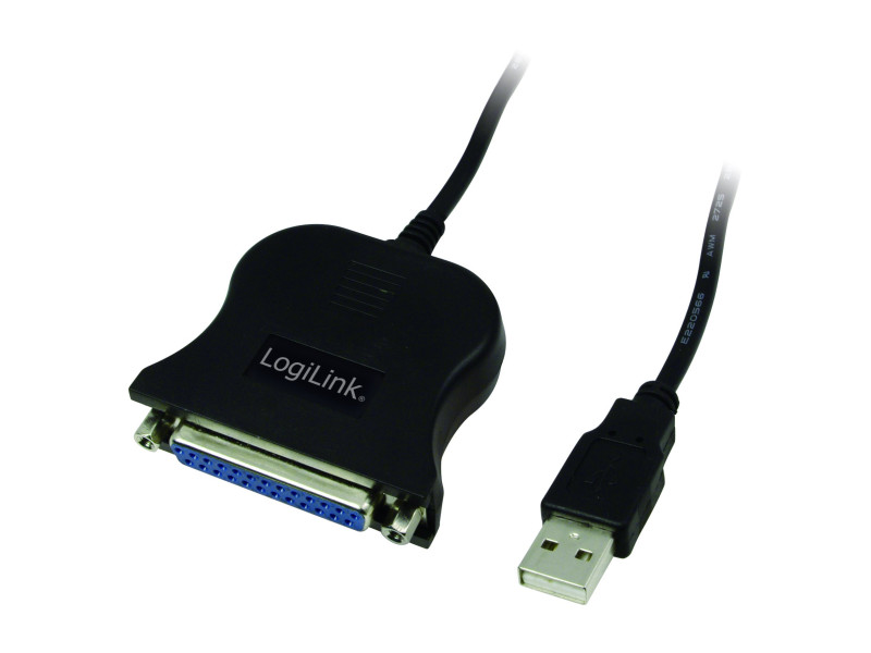 LogiLink Câble d'imprimante USB 1.1, Sub-D 25 broches, 1,8 m