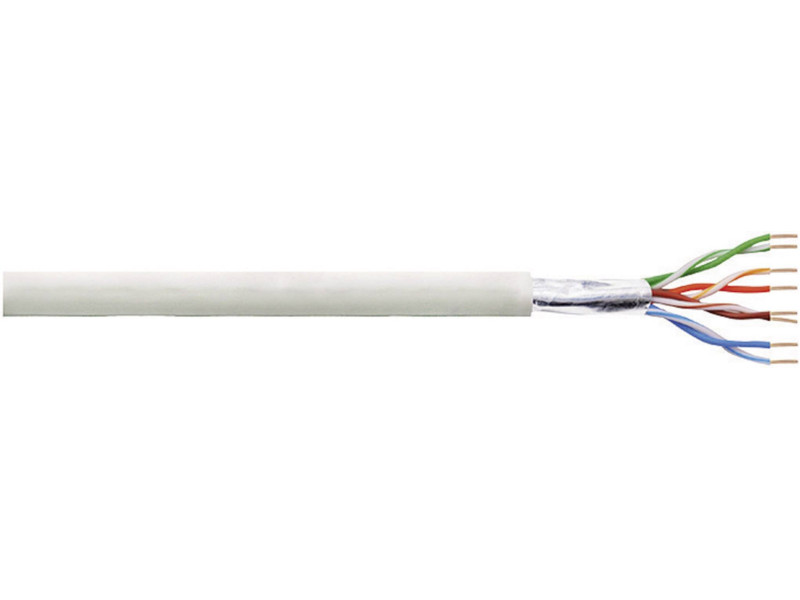 LogiLink Câble d'installation, Cat.5e, F/UTP, 100 m, gris