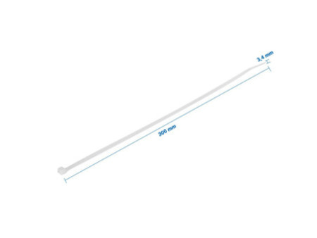 LogiLink Attache-câbles, 300 x 3,4 mm, nylon, blanc