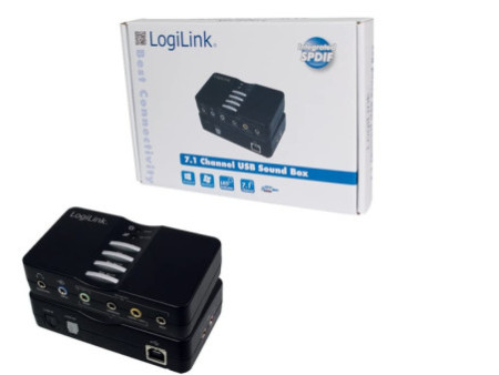 LogiLink Sound Box USB 7.1, 8 canaux, noir