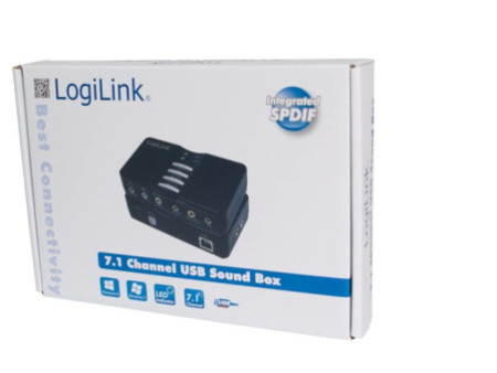 LogiLink Sound Box USB 7.1, 8 canaux, noir