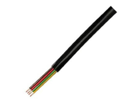 LogiLink Câble téléphonique, 100 m, 4 fils, plat, noir