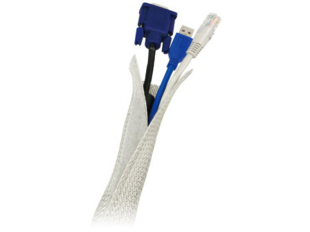 LogiLink Gaine pour câble, en tissu, gris, 1,80 m