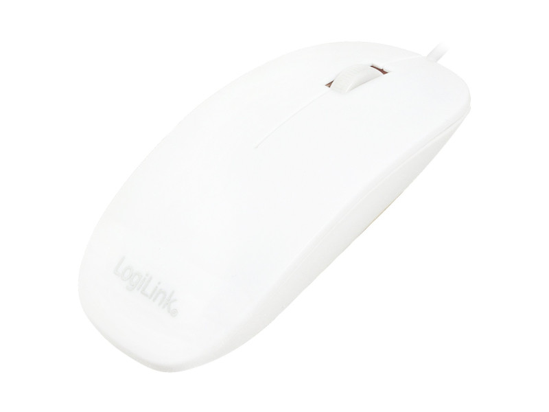 LogiLink Souris optique, plat, avec fil, blanc