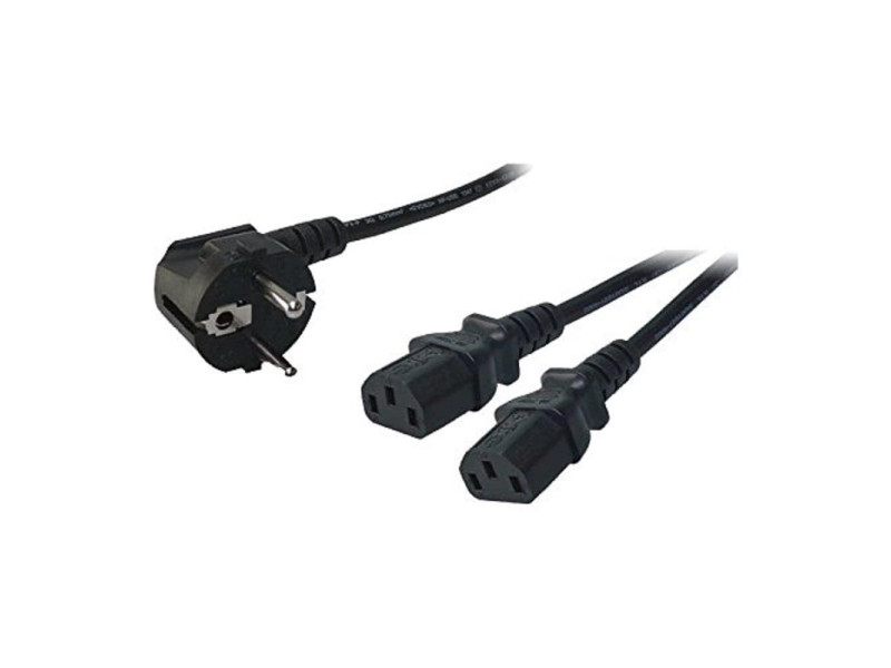 LogiLink Câble d'alimentation Y, 1 guide contact - 2 fiches