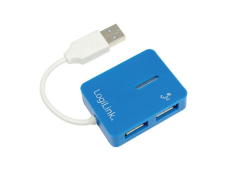 LogiLink Hub USB 2.0 Smile, 4 ports, bleu