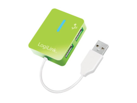 LogiLink Hub USB 2.0 Smile, 4 ports, vert