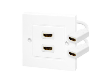 LogiLink Boîte de raccordement, 2 x HDMI, blindé, blanc