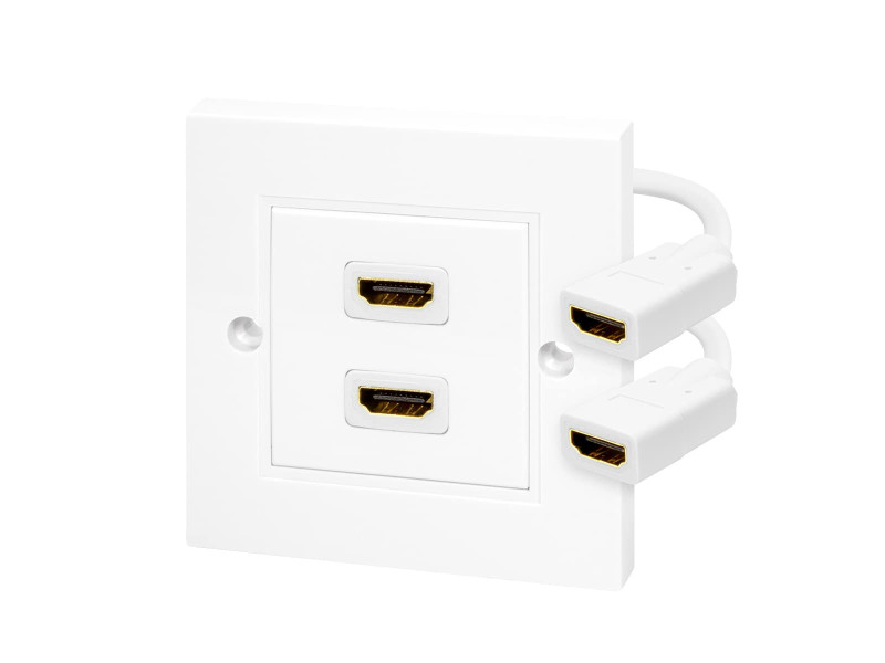 LogiLink Boîte de raccordement, 2 x HDMI, blindé, blanc