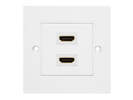 LogiLink Boîte de raccordement, 2 x HDMI, blindé, blanc