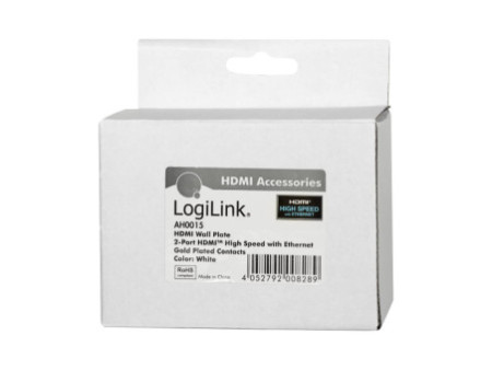 LogiLink Boîte de raccordement, 2 x HDMI, blindé, blanc
